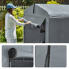 SoBuy KLS11-DG Abri de Jardin, Cabane de Jardin Exterieur Imperméable, abri Moto avec des Crochets, Garage pour Vélo et Outils, Abri Vélo, Rangement et Stockage, Gris, 120x176x163 cm