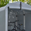 Prévente SoBuy KLS11-K Tuinschuur, tuinhuis voor buiten, waterdicht, motorhuis met haken, garage voor fiets en gereedschap, fietsschuur, opslag en opslag, zilver, 120 x 176 x 163 cm
