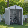 Prévente SoBuy KLS11-K Tuinschuur, tuinhuis voor buiten, waterdicht, motorhuis met haken, garage voor fiets en gereedschap, fietsschuur, opslag en opslag, zilver, 120 x 176 x 163 cm