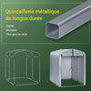 Prévente SoBuy KLS11-K Tuinschuur, tuinhuis voor buiten, waterdicht, motorhuis met haken, garage voor fiets en gereedschap, fietsschuur, opslag en opslag, zilver, 120 x 176 x 163 cm