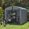 Prévente SoBuy KLS11-L-DG Abri de Jardin, Cabane de Jardin Exterieur Imperméable, abri Moto avec des Crochets, Garage pour Vélo et Outils, Abri Vélo, Rangement et Stockage, Gris, 159x219x165 cm
