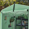 SoBuy KLS11-L-GR Abri de Jardin, Cabane de Jardin Exterieur Imperméable, abri Moto avec des Crochets, Garage pour Vélo et Outils, Abri Vélo, Rangement et Stockage, Vert, 159x219x165 cm