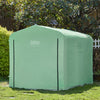 SoBuy KLS11-L-GR Abri de Jardin, Cabane de Jardin Exterieur Imperméable, abri Moto avec des Crochets, Garage pour Vélo et Outils, Abri Vélo, Rangement et Stockage, Vert, 159x219x165 cm