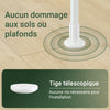SoBuy KLS17-WN Portant à vêtements télescopique, Portant robuste, Penderie ouverte réglable avec étagères & tringles, Blanc Naturelle