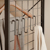 SoBuy KLS22-SCH Vestiaire d'Entrée Industriel avec Étagères Réglables – Métal Noir, Crochets – 70×38×175 cm, Noir
