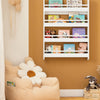 SoBuy KMB08-K-W Bibliothèque Murale Étagère à Livres Enfants Étagère de Rangement avec 4 Étages - Blanc