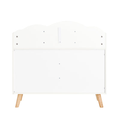 SoBuy KMB100-W Bibliothèque Enfant avec 5 Compartiments Ouverts, pour Chambre d’Enfant, Rangement Optimisé, Design Fonctionnel – L82×P35×H76 cm, Blanc