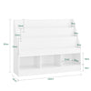 SoBuy KMB118-W Bibliothèque Enfant Meuble Rangement Jouet Enfant avec 3 Compartiments Petite Bibliotheque Livre 3 Niveaux Etagere Chambre Blanc 100x30x80cm