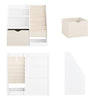 SoBuy KMB119-W Bibliotheque Enfant 3 Niveaux Bibliothèque Montessori avec Rangement Jouet et Paniers Tissu Meuble Chambre Enfant Etagere Chambre Blanc 80x40x80cm