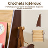 SoBuy KMB32-N Bibliothèque Enfant Rangement Jouet Enfant Bibliotheque Livre 4 Niveaux avec 2 Crochets Étagère à Livres Meuble de Rangement Chambre d'Eanfant Bureau Salon Naturel 91x30x89 cm