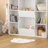 SoBuy KMB55-W Bibliothèque Enfant Montessori 8 Compartiments – Meuble Rangement Jouets et Livres, Blanc