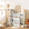 SoBuy KMB55-W Bibliothèque Enfant Montessori 8 Compartiments – Meuble Rangement Jouets et Livres, Blanc