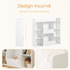 SoBuy KMB55-W Bibliothèque Enfant Montessori 8 Compartiments – Meuble Rangement Jouets et Livres, Blanc