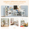 SoBuy KMB55-W Bibliothèque Enfant Montessori 8 Compartiments – Meuble Rangement Jouets et Livres, Blanc