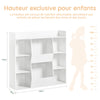 SoBuy KMB55-W Bibliothèque Enfant Montessori 8 Compartiments – Meuble Rangement Jouets et Livres, Blanc