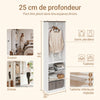 SoBuy KSB02-W Dressing Ouvert avec Tringle et Étagères – Penderie Compacte Bicolore, Gain de Place – 55×25×187 cm, Blanc et Bois