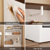 SoBuy KSB02-W Dressing Ouvert avec Tringle et Étagères – Penderie Compacte Bicolore, Gain de Place – 55×25×187 cm, Blanc et Bois