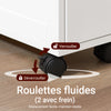 SoBuy NSR11-WN Chariot de Cuisine à Roulettes Slim 20 cm, Plan de Travail Bois, Tiroir 2 Niveaux, 4 Roulettes – L20 × P51 × H79 cm