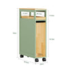 SoBuy NSR14-GR Desserte de Cuisine Étroite sur Roulettes – Porte et Tiroir, Rangement Gain de Place – 50×20×79 cm, Vert et Bois