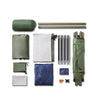 SoBuy OGS32-GR Tente de Camping 4 en 1 Pliable 1 Personne – Lit Pliant, Matelas Gonflable, Sac de Couchage Inclus, Vert