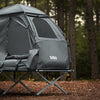 SoBuy OGS32-HG Tentes d'extérieur 1 Personne Tente de Camping pour la Plage Park 4 en 1 Tentes Igloo avec Sac de Transport Gray 193 x 160 x 86cm