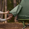 SoBuy OGS32-II-GR Lit de camp Tente de camping d'extérieur avec crochets pour lampe et poches de rangement pour chaussures 3 en 1 personne Lit de camp pratique