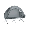 SoBuy OGS32-II-HG Tente de Camping extérieure Tente individuelle avec Crochet pour Lampe et Sacs de Rangement pour Chaussures Tentes 3-en-1 pour 1 Personne 193x160x86 cm