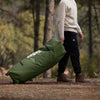 SoBuy OGS32-L-GR Tente de Camping 4 en 1 Pliable 2 Personnes – Lit Surélevé 180 kg, Toit Ouvrant, Matelas, Sac de Couchage, Vert