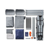SoBuy OGS32-L-HG Tente de Camping Pliable 4 en 1avec Toit, Sac de Couchage, Matelas Gonflable, 2 Personnes, Gris