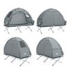SoBuy OGS32-II-HG Tente de Camping extérieure Tente individuelle avec Crochet pour Lampe et Sacs de Rangement pour Chaussures Tentes 3-en-1 pour 1 Personne 193x160x86 cm