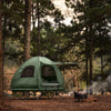 SoBuy OGS61-L-GR Tente Surélevée avec Lit de Camping pour 2 Personnes Tente de Camping Pliable 4en1 avec Lit en Alu, Sac de Couchage, Matelas Gonflable, Sac de Transport Charge Max. 180 kg Verte