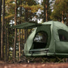 SoBuy OGS61-L-GR Tente Surélevée avec Lit de Camping pour 2 Personnes Tente de Camping Pliable 4en1 avec Lit en Alu, Sac de Couchage, Matelas Gonflable, Sac de Transport Charge Max. 180 kg Verte