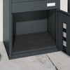 SoBuy OGS67-DG Boîte aux Lettres avec Compartiment Colis Anthracite – Boîte à Colis Extérieure Sécurisée sur Pied à 3 Portes, Acier Thermolaqué Anti-Vol – 55×41,3×112 cm, Charge 40 kg