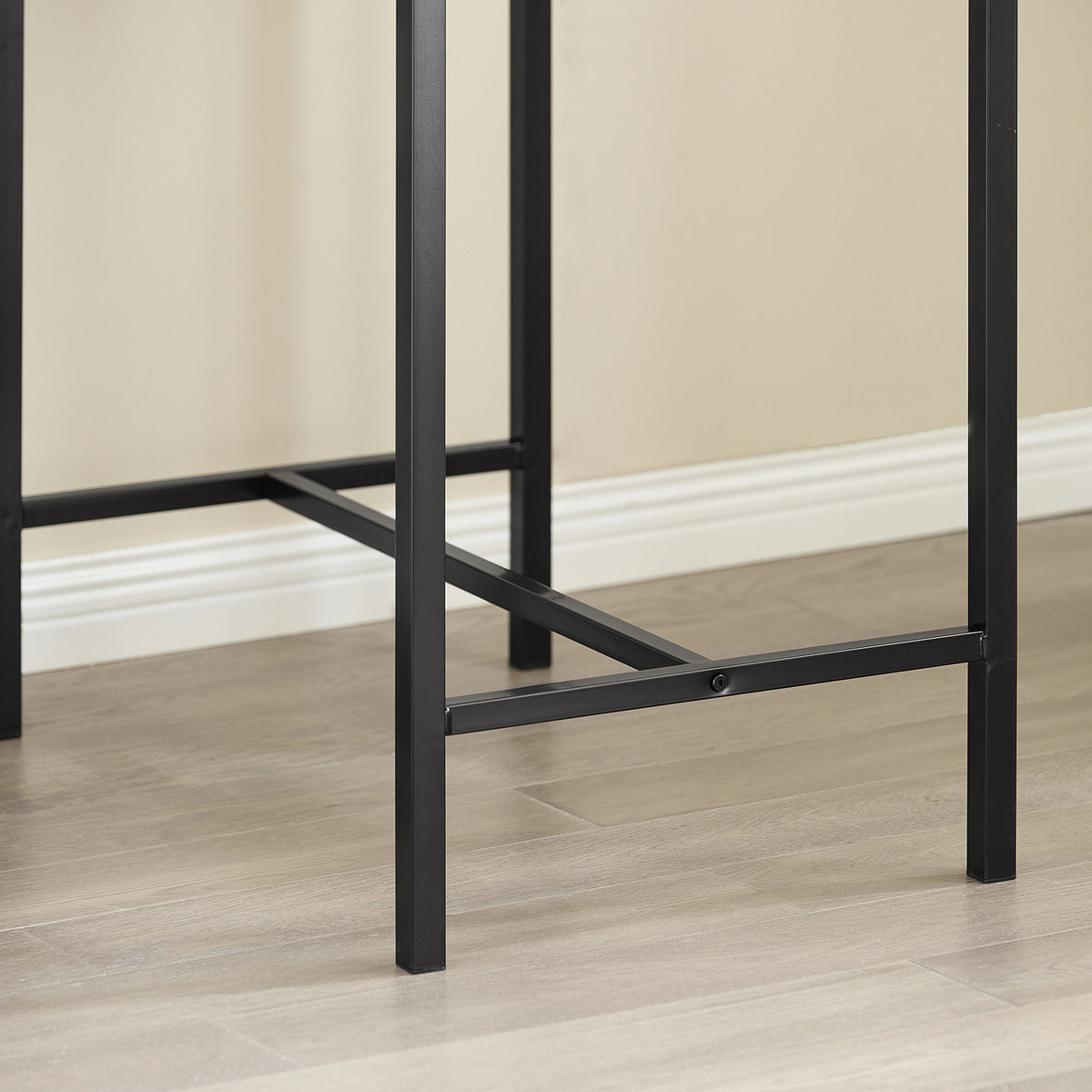 SoBuy OGT10-PF Lot Table et 2 Tabourets Ensemble Table de Bar Bistrot + 2 Chaises de Bar avec Repose-Pieds Table Haute Cuisine