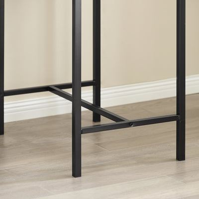 SoBuy OGT10-PF Lot Table et 2 Tabourets Ensemble Table de Bar Bistrot + 2 Chaises de Bar avec Repose-Pieds Table Haute Cuisine