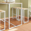 SoBuy OGT15-WN Table Haute Mange Debout avec 4 Tabourets Ensemble Table Bar Cuisine Gain de Place pour Petit Espace Table Mange-Debout Compacte pour Cuisine, Balcon ou Salle à Manger 100x60x96cm