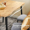 SoBuy OGT52-N Ensemble Table à Manger 5 Pièces avec 4 Chaises Rembourrées et Cadre Acier – Table L110×P70×H76 cm, Charge 150 kg/Chaise, Naturel
