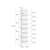 SoBuy STR14-H-W Bibliothèque Colonne Étroite 7 Niveaux – Meuble de Rangement en Bois, Étagère Blanche – 30×32,5×146,8 cm, Charge 60 kg