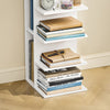 SoBuy STR14-H-W Bibliothèque Colonne Étroite 7 Niveaux – Meuble de Rangement en Bois, Étagère Blanche – 30×32,5×146,8 cm, Charge 60 kg