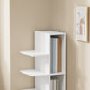SoBuy STR14-W Étagère Murale Blanche 5 Niveaux – Bibliothèque de Rangement à 5 Plateaux pour Bureau et Salon – 30×32,5×110,5 cm, Charge 45 kg