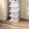 SoBuy STR14-W Étagère Murale Blanche 5 Niveaux – Bibliothèque de Rangement à 5 Plateaux pour Bureau et Salon – 30×32,5×110,5 cm, Charge 45 kg
