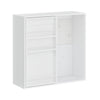 SoBuy STR16-W Armoire Murale Suspendue Blanche – Étagère Murale avec Panneau Perforé et Tableau Blanc pour Entrée, Bureau et Chambre – 70×25,1×70,2 cm, Charge 27 kg