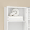 SoBuy STR16-W Armoire Murale Suspendue Blanche – Étagère Murale avec Panneau Perforé et Tableau Blanc pour Entrée, Bureau et Chambre – 70×25,1×70,2 cm, Charge 27 kg
