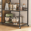 SoBuy SVW18-II-F Desserte de Cuisine à roulettes, Étagère de Cuisine, Chariot de Service Meuble de Rangement Style Industriel, Cadre en Acier Stable – 110 x 45 x 92 cm