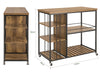 SoBuy SVW18-II-F Desserte de Cuisine à roulettes, Étagère de Cuisine, Chariot de Service Meuble de Rangement Style Industriel, Cadre en Acier Stable – 110 x 45 x 92 cm