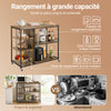 SoBuy SVW18-II-F Desserte de Cuisine à roulettes, Étagère de Cuisine, Chariot de Service Meuble de Rangement Style Industriel, Cadre en Acier Stable – 110 x 45 x 92 cm