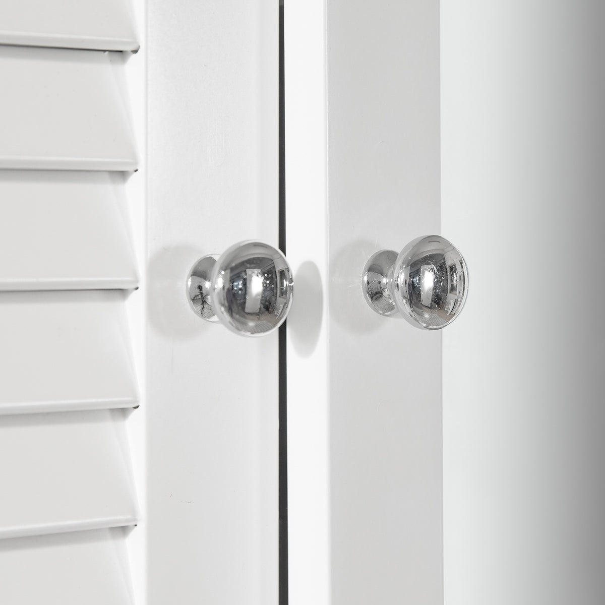 SoBuy BZR55-W Armoire Miroir Meuble Haut de Salle de Bain Armoire Suspendue avec Porte Miroir Commode Meuble de Rangem