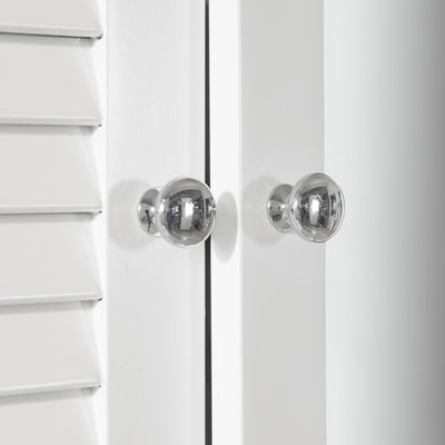 SoBuy BZR55-W Armoire Miroir Meuble Haut de Salle de Bain Armoire Suspendue avec Porte Miroir Commode Meuble de Rangem