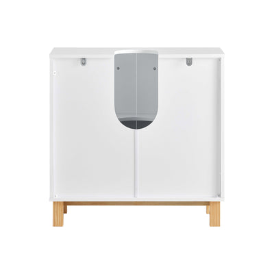 SoBuy BZR92-W Meuble sous Lavabo, Meuble sous évier, Meuble sous Vasque, Armoire Salle de Bain, Placard de Rangement