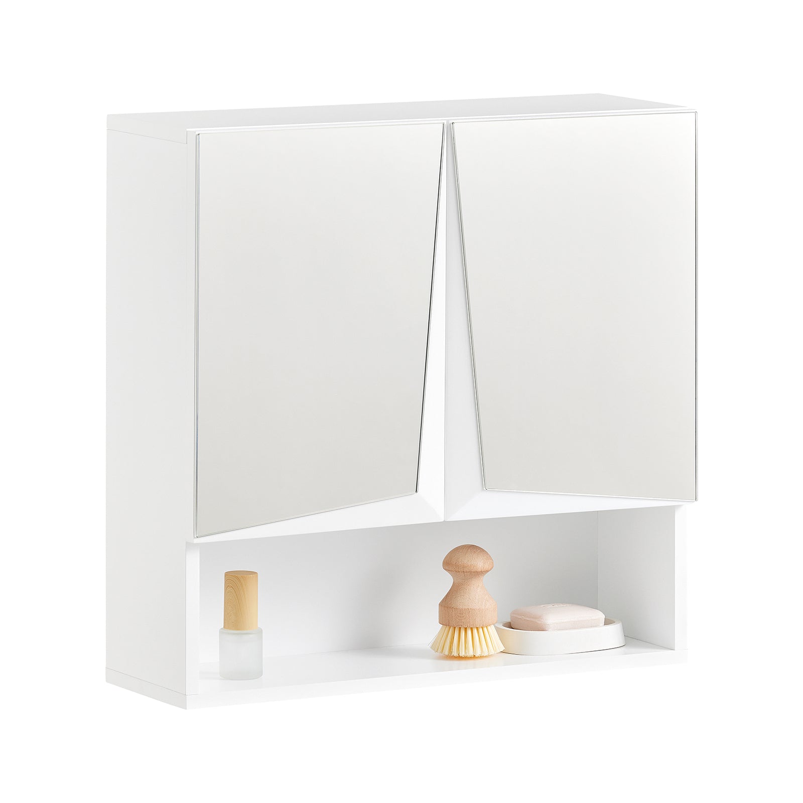 Coffre de rangement SoBuy FRG203-DG Meuble Haut de Salle de Bain - 1 Porte  Placard Commode Mural